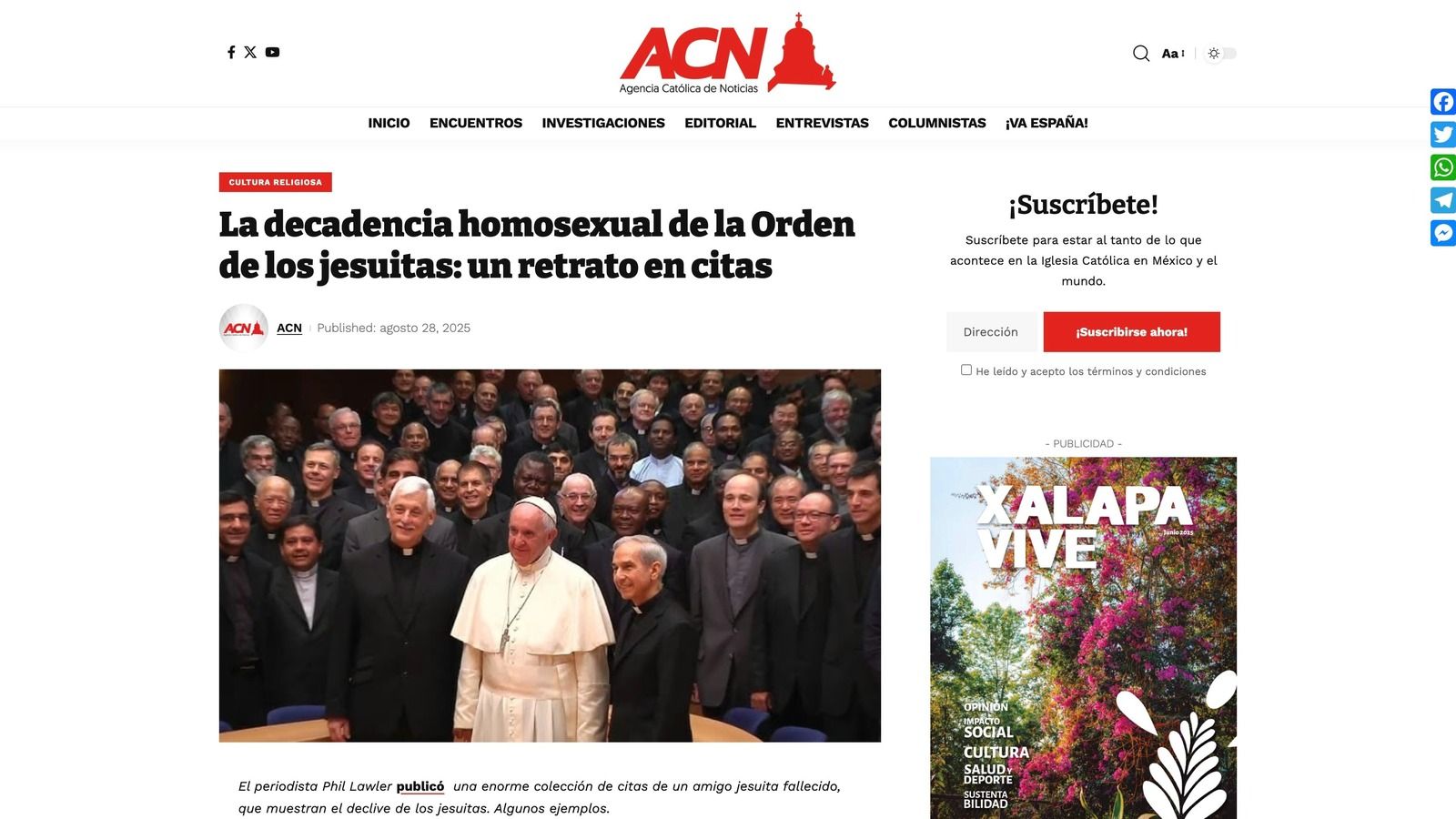 Phil Lawler expone la &quot;decadencia homosexual&quot; de los Jesuitas en un revelador informe
