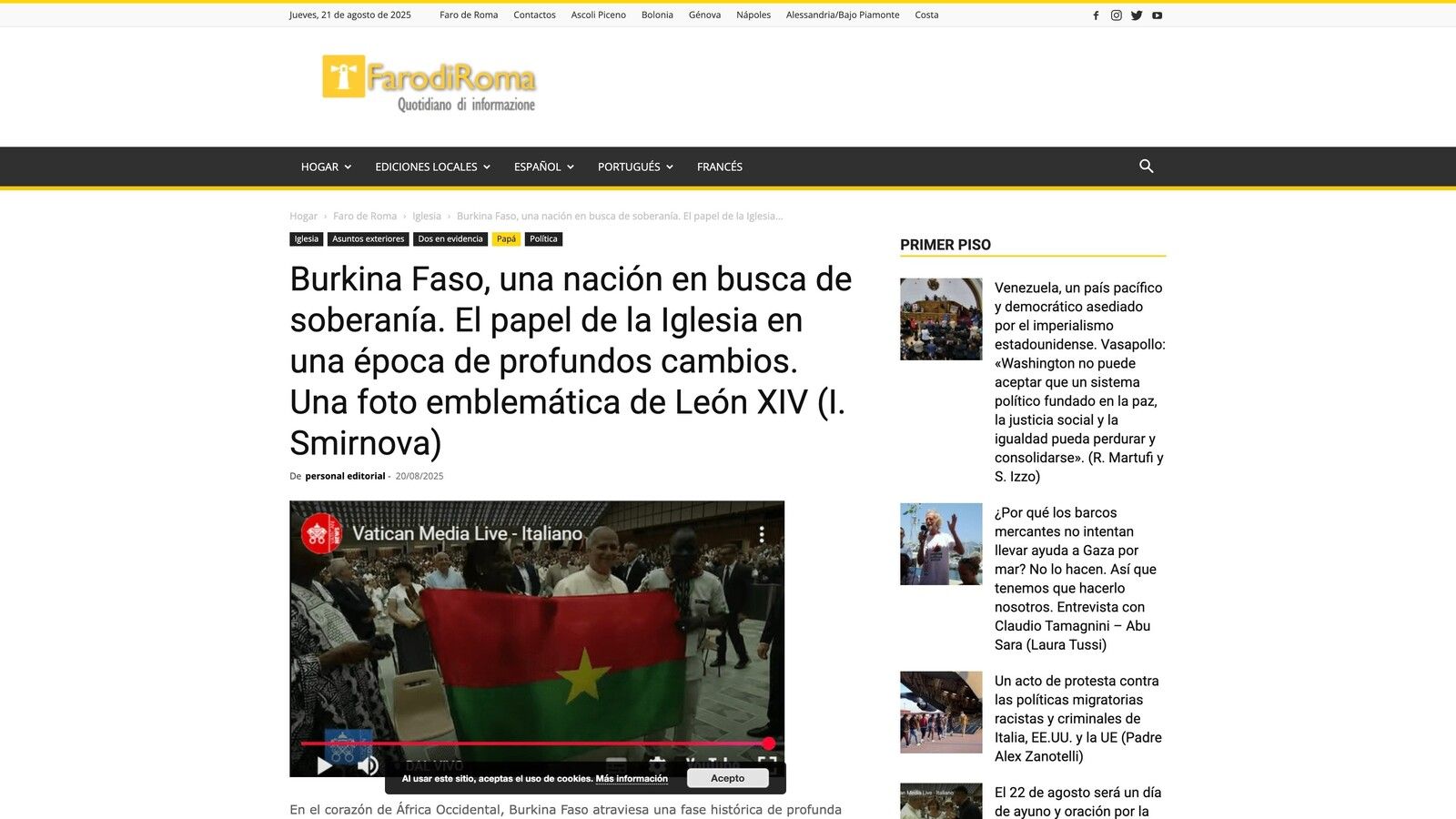 Burkina Faso avanza hacia la soberanía plena y rompe con la influencia francesa