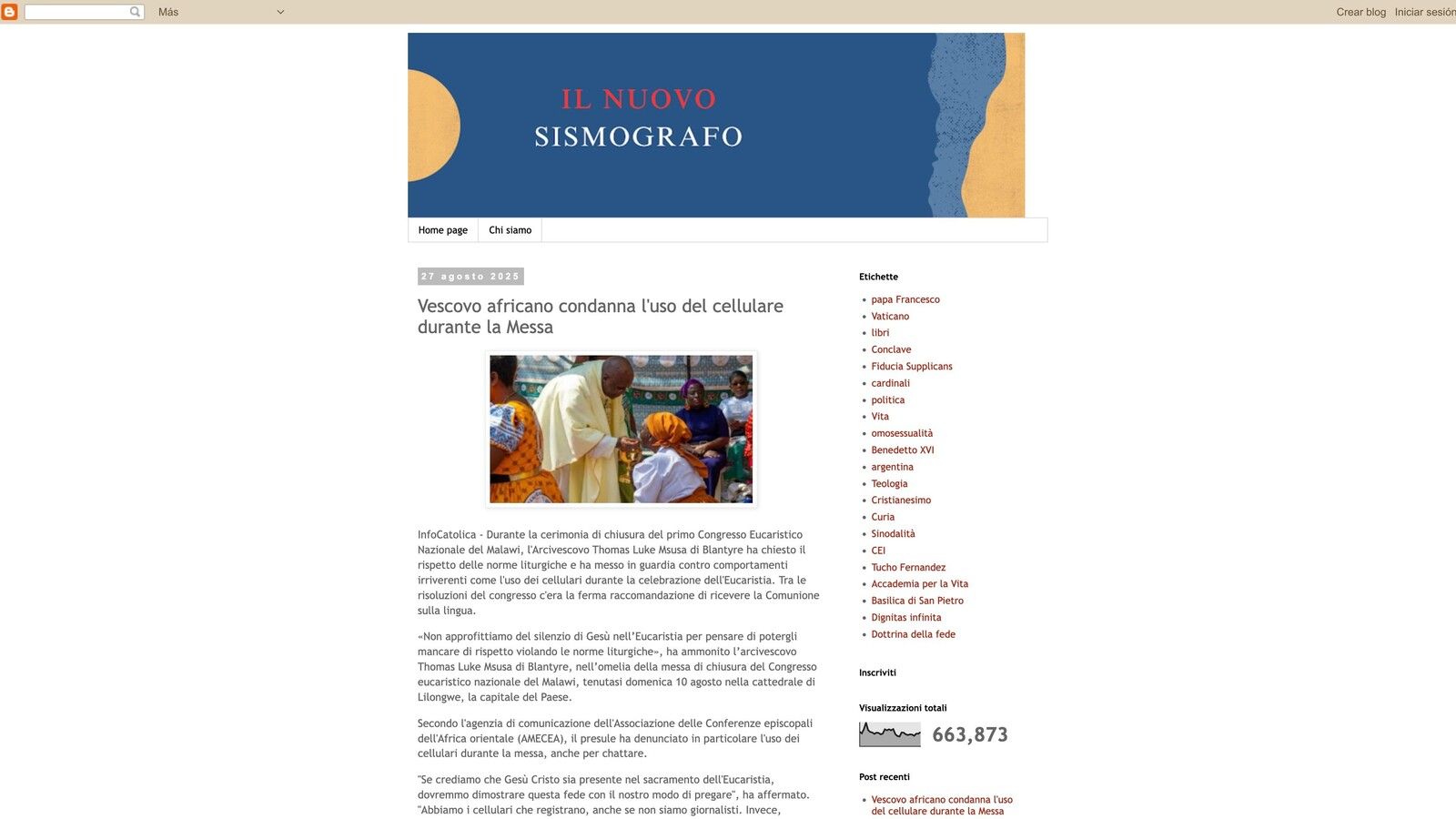 El arzobispo de Malawi critica el uso de móviles en misa y llama a la reverencia