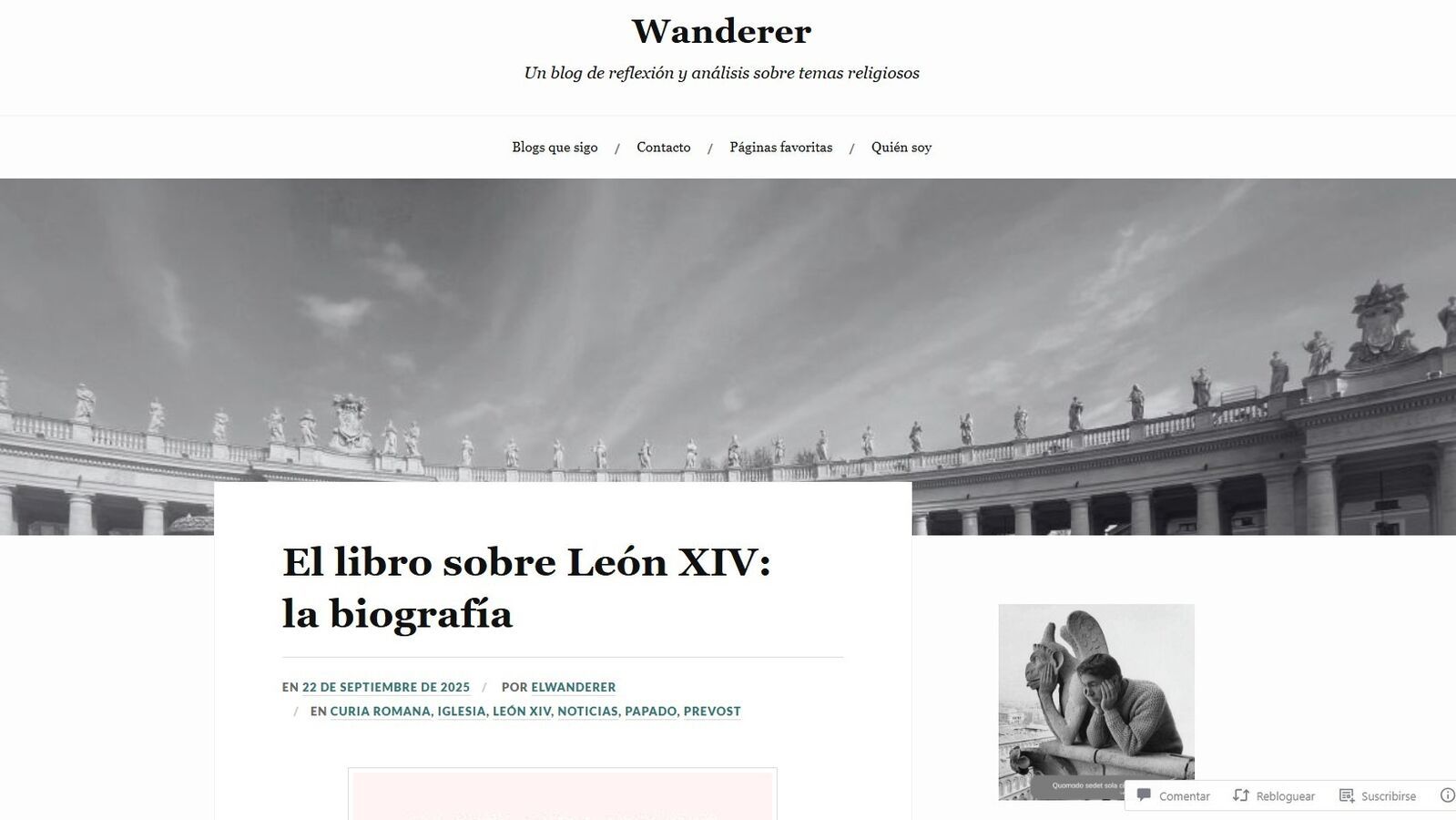 Warender desmonta la biografía oficial del Papa León XIV con una crítica demoledora