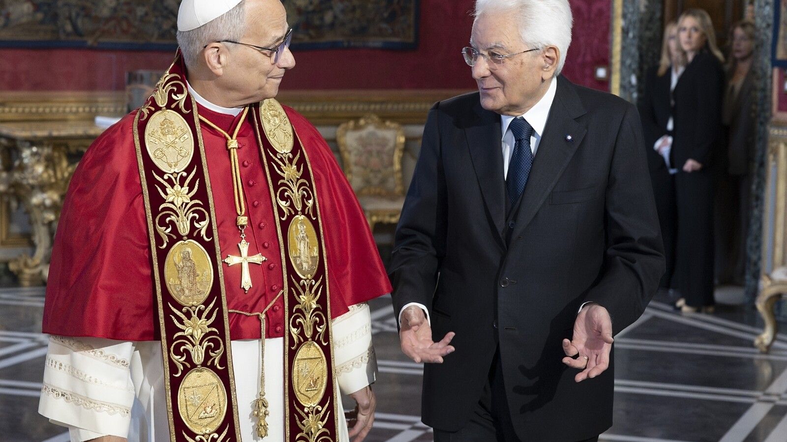 Histórico encuentro entre el Papa León XIV y el presidente italiano Sergio Mattarella en el Quirinal