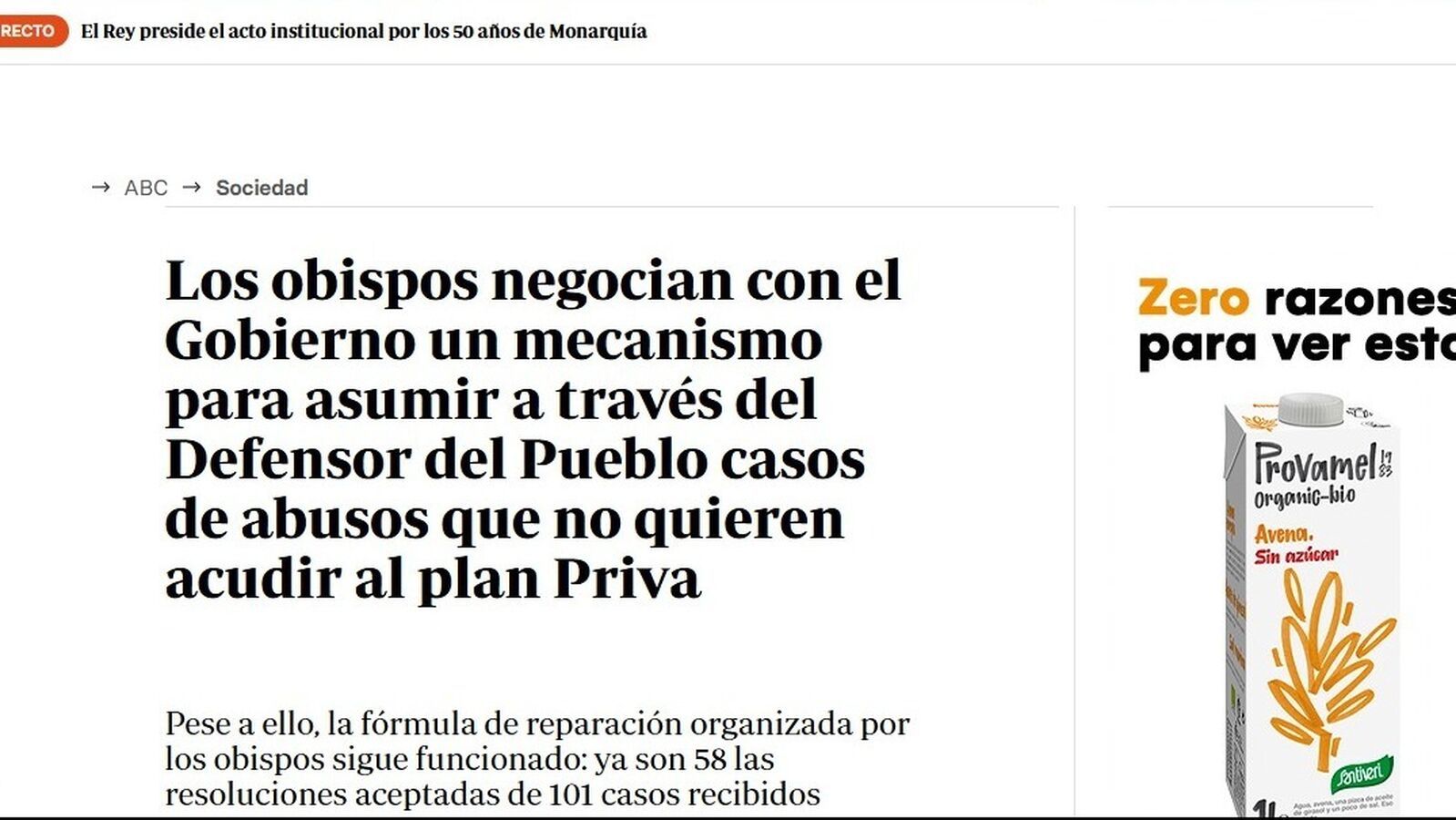 La Iglesia y el Gobierno negocian un canal alternativo para los casos de abusos no acogidos por PRIVA