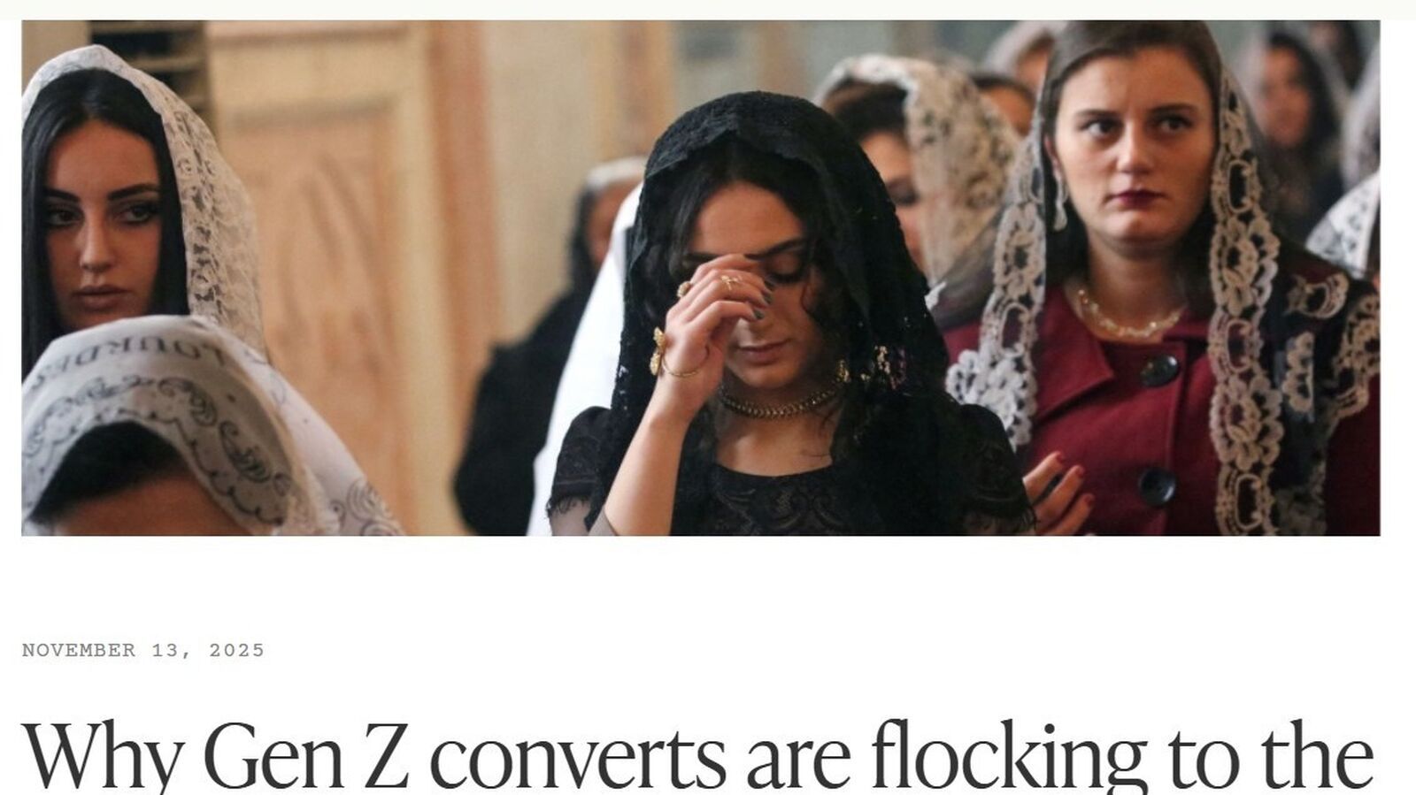 La misa en latín atrae a los conversos de la generación Z