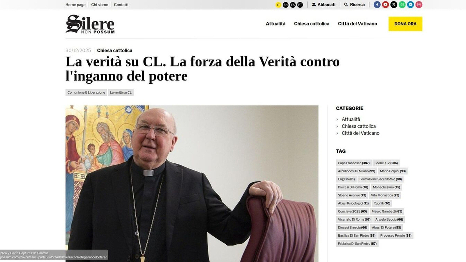 La crisis Roma-Comunión y Liberación tras una carta reservada