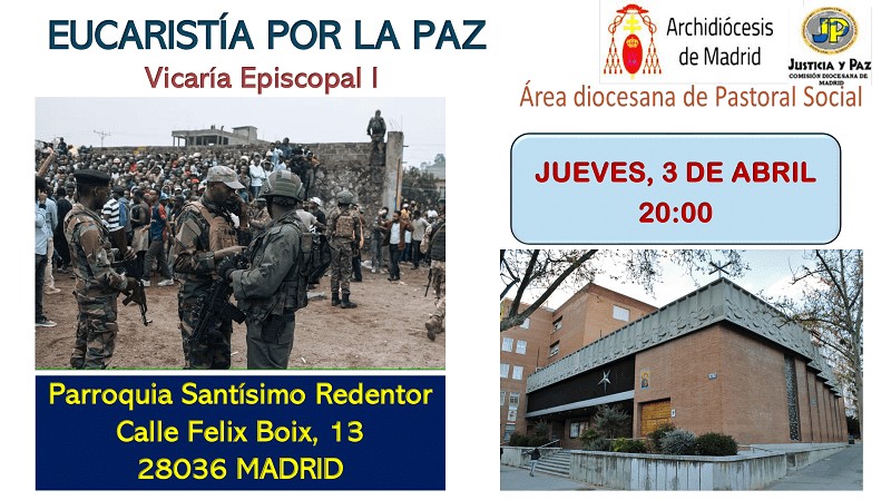 Quinta Eucaristía por la Paz en la Archidiócesis de Madrid: fecha, lugar y objetivos
