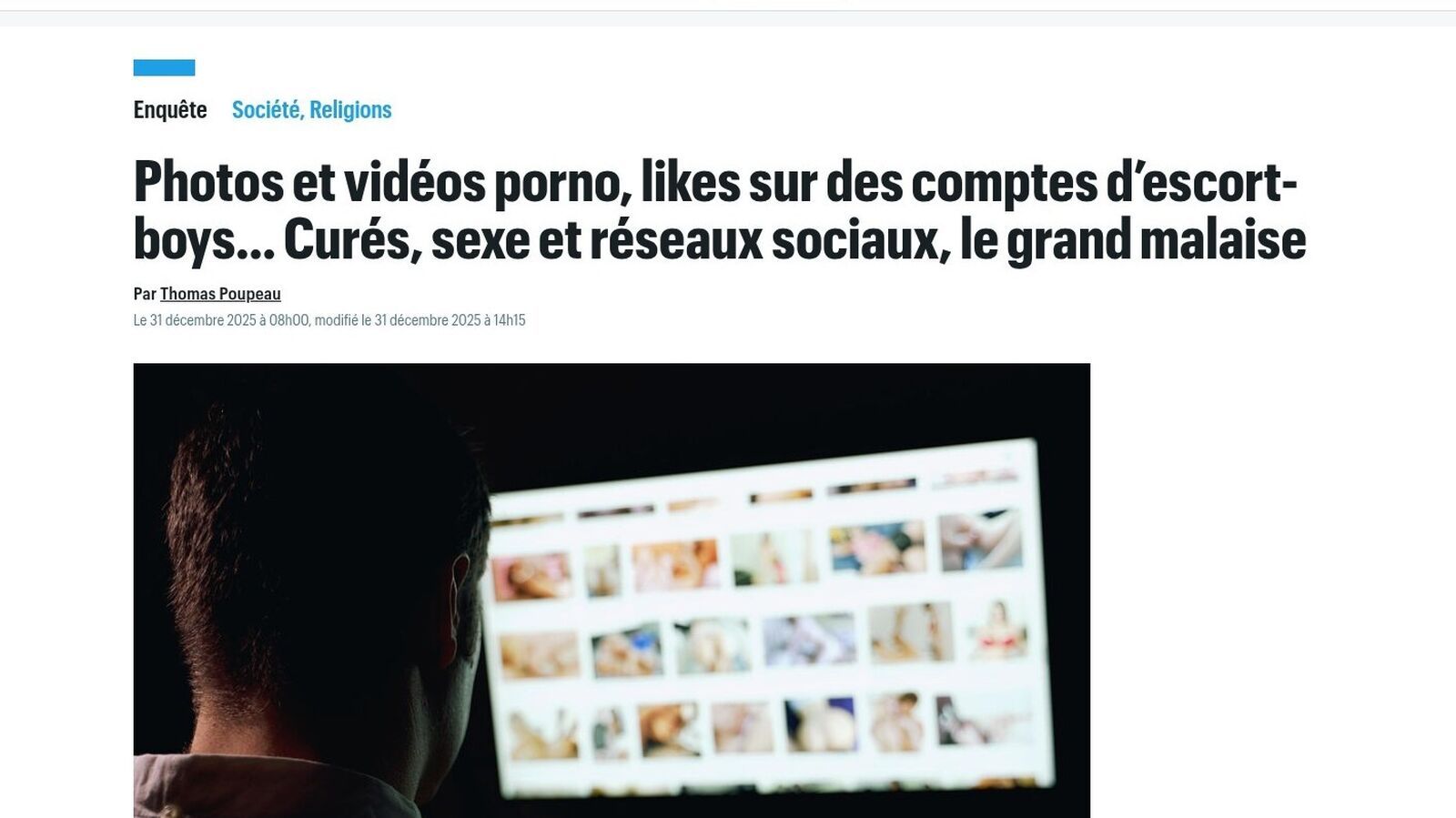 Le Parisien identifica a más de 30 eclesiásticos por interacciones con pornografía en la web
