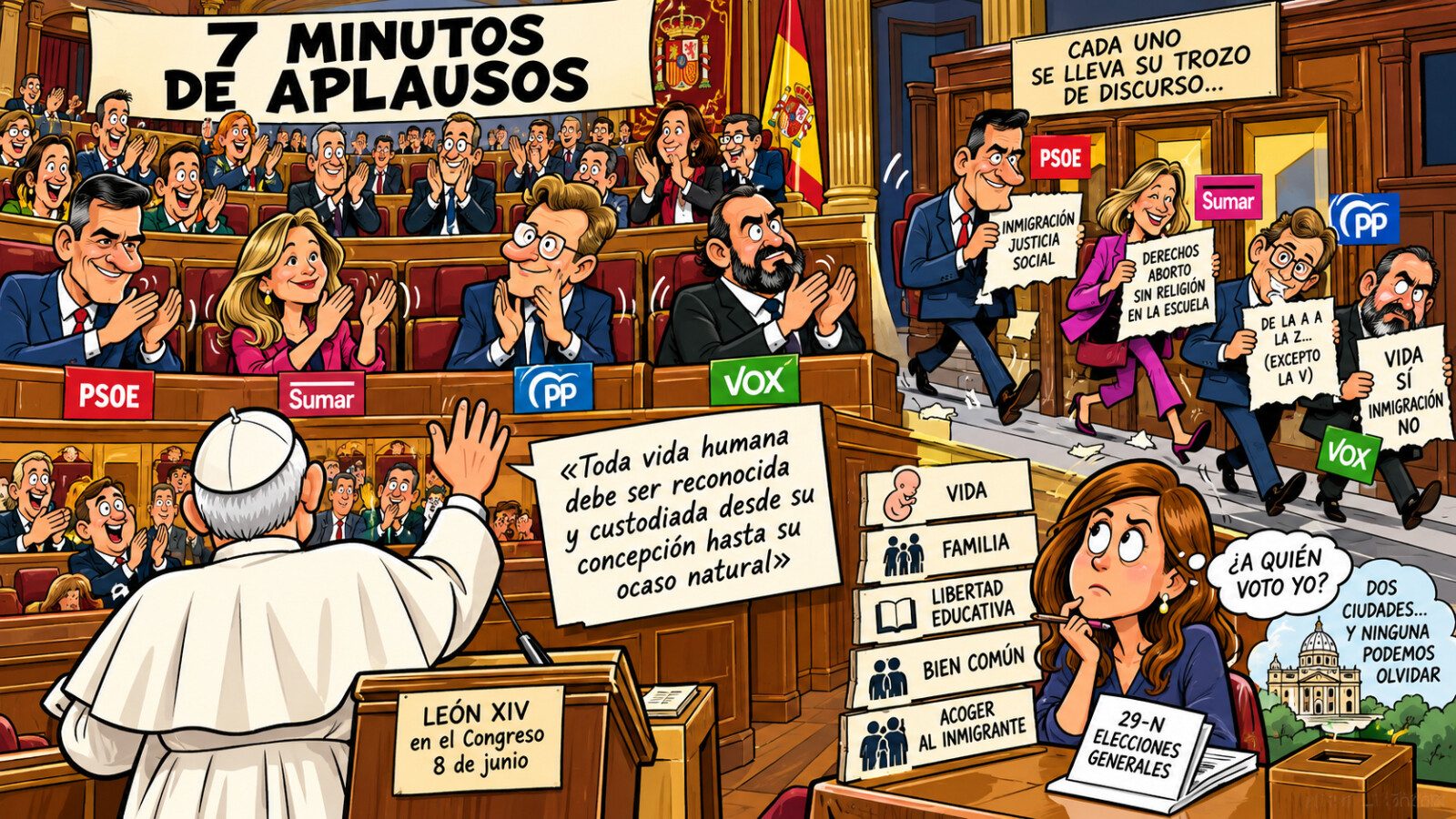 Siete minutos de aplausos: examen de conciencia de una católica ante el 29-N