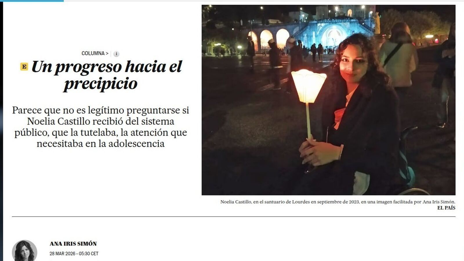 Un progreso hacia el precipicio, por Ana Iris Simón