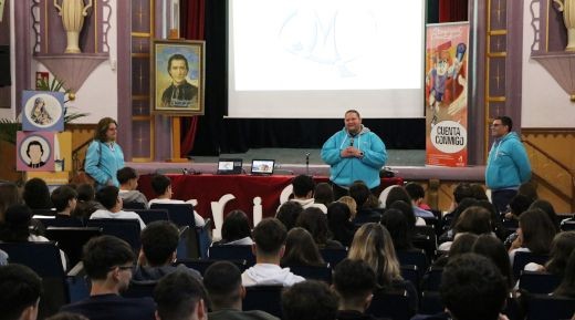 Visita de los Maristas Azules de Alepo a los colegios maristas de Murcia para apoyar a Siria