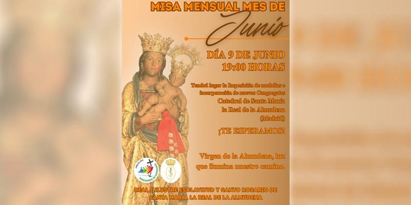 La Real Esclavitud de la Almudena celebra una misa con los nuevos congregantes