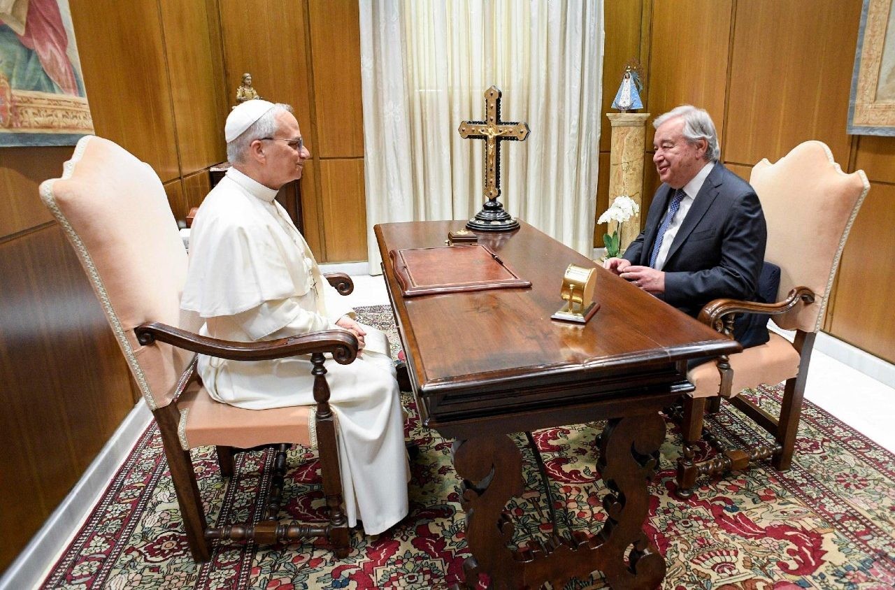 El Papa León XIV y António Guterres dialogan en el Vaticano sobre la paz mundial