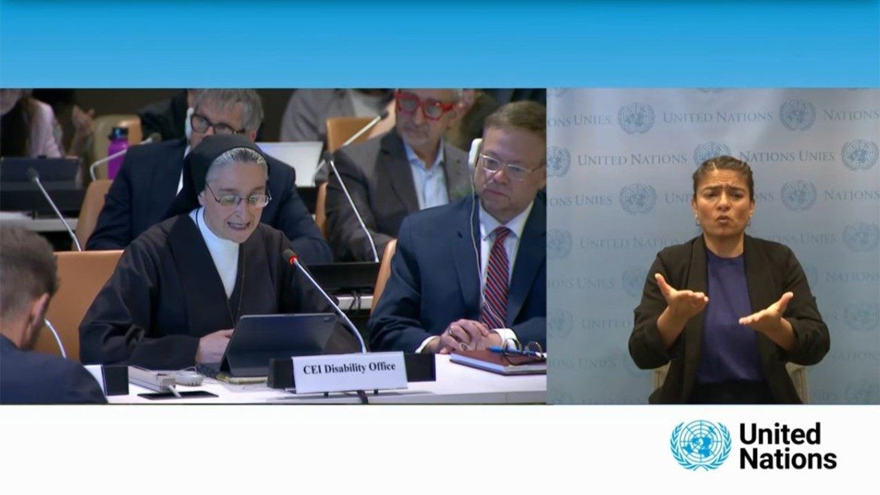 Sor Veronica Donatello destaca en la ONU la inclusión de personas con discapacidad