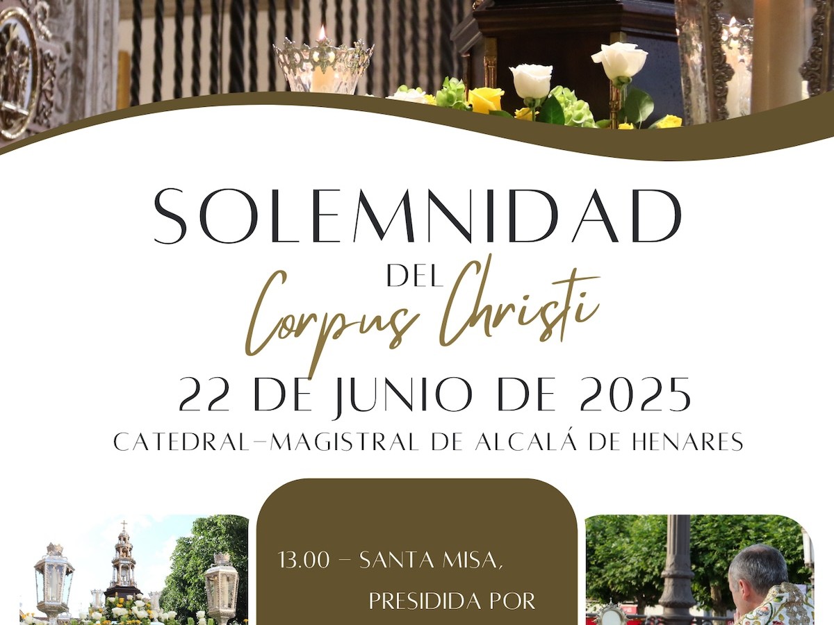 El obispo de Alcalá de Henares presidirá la procesión del Corpus Christi