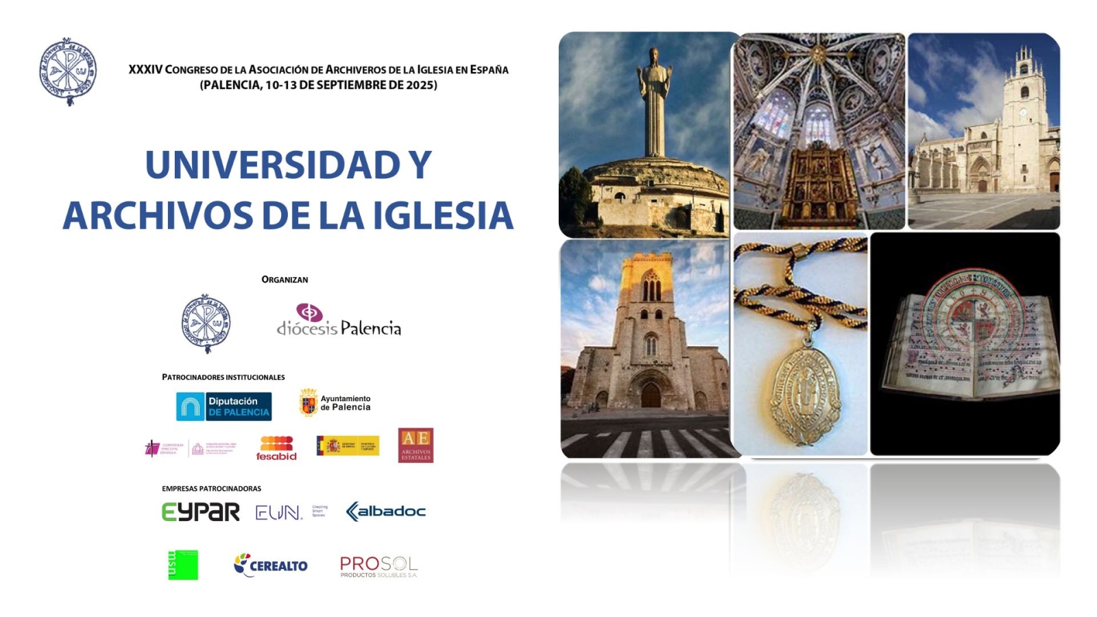 Palencia acogerá el XXXIV Congreso de Archiveros de la Iglesia en 2025

