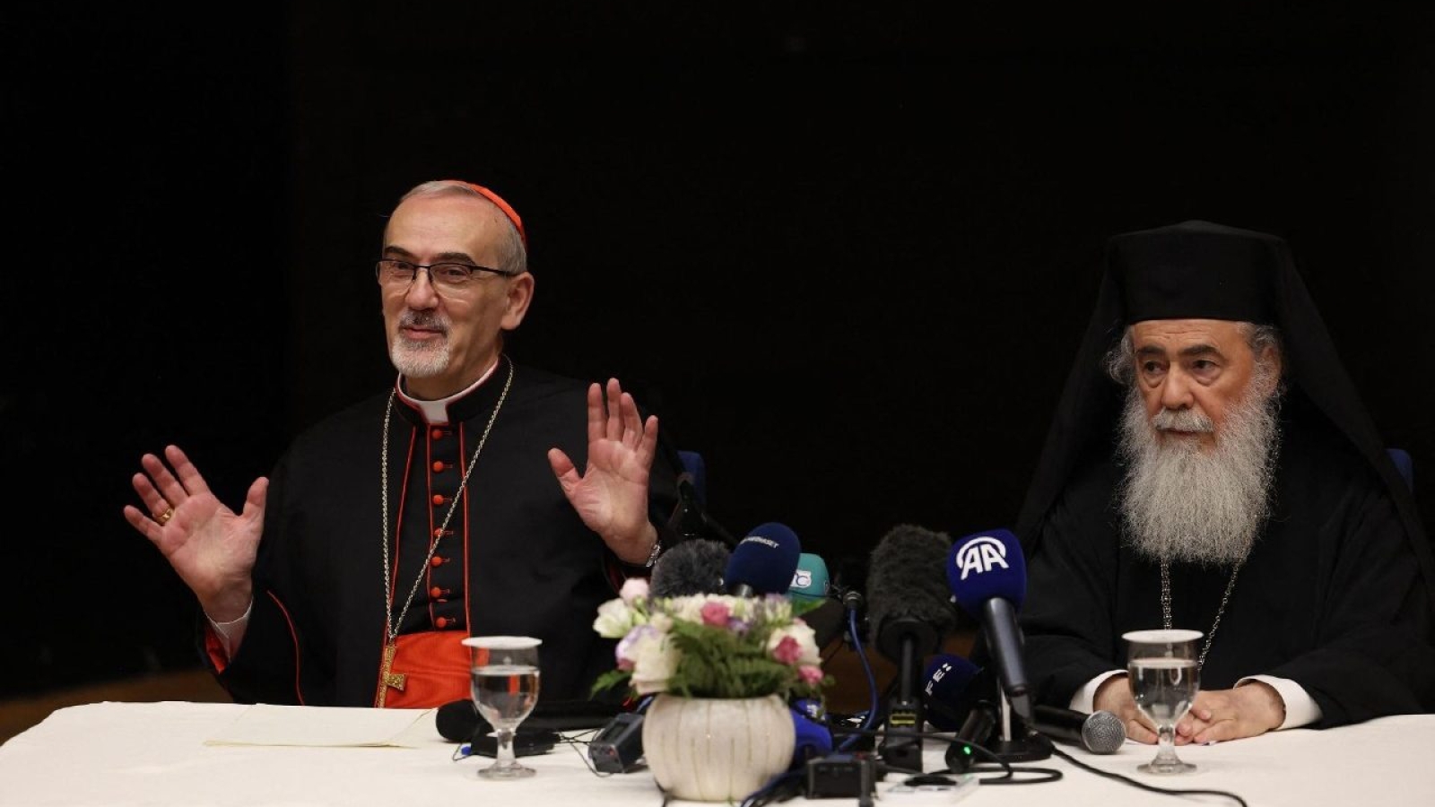Pizzaballa y Teófilo III analizan la situación en Gaza desde Jerusalén

