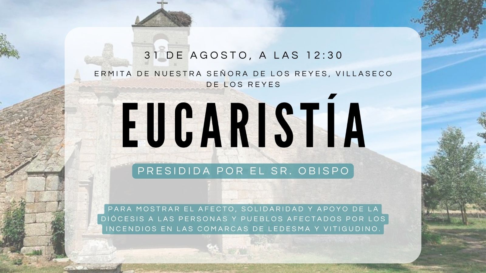 El obispo de Salamanca celebrará misa en Villaseco tras incendio en Cipérez