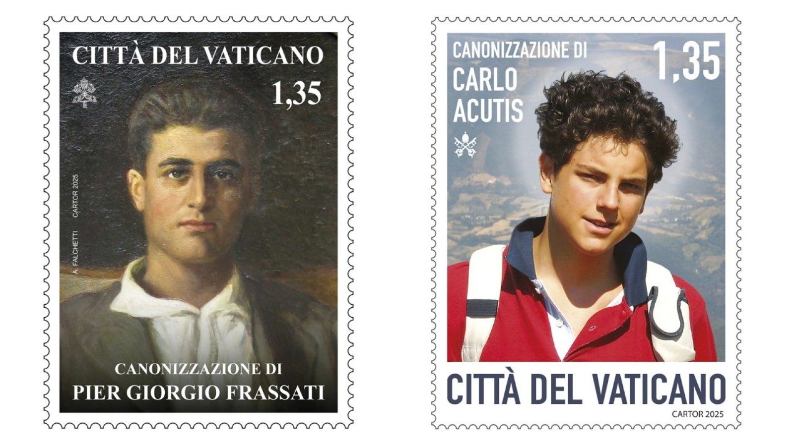 El Vaticano lanza sellos en honor a Carlo Acutis y Pier Giorgio Frassati