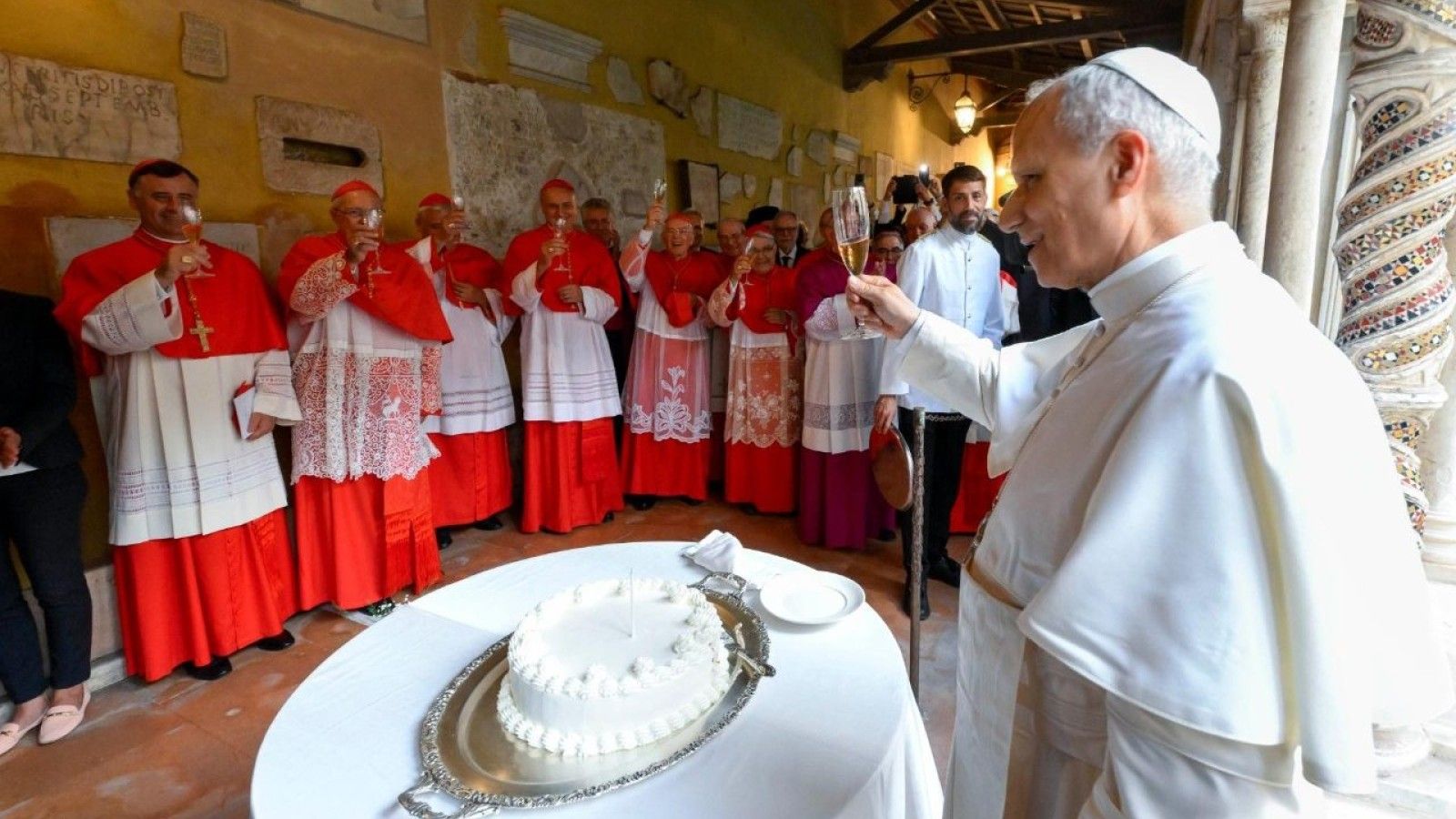 El Papa León XIV celebra su cumpleaños en la basílica de San Pablo