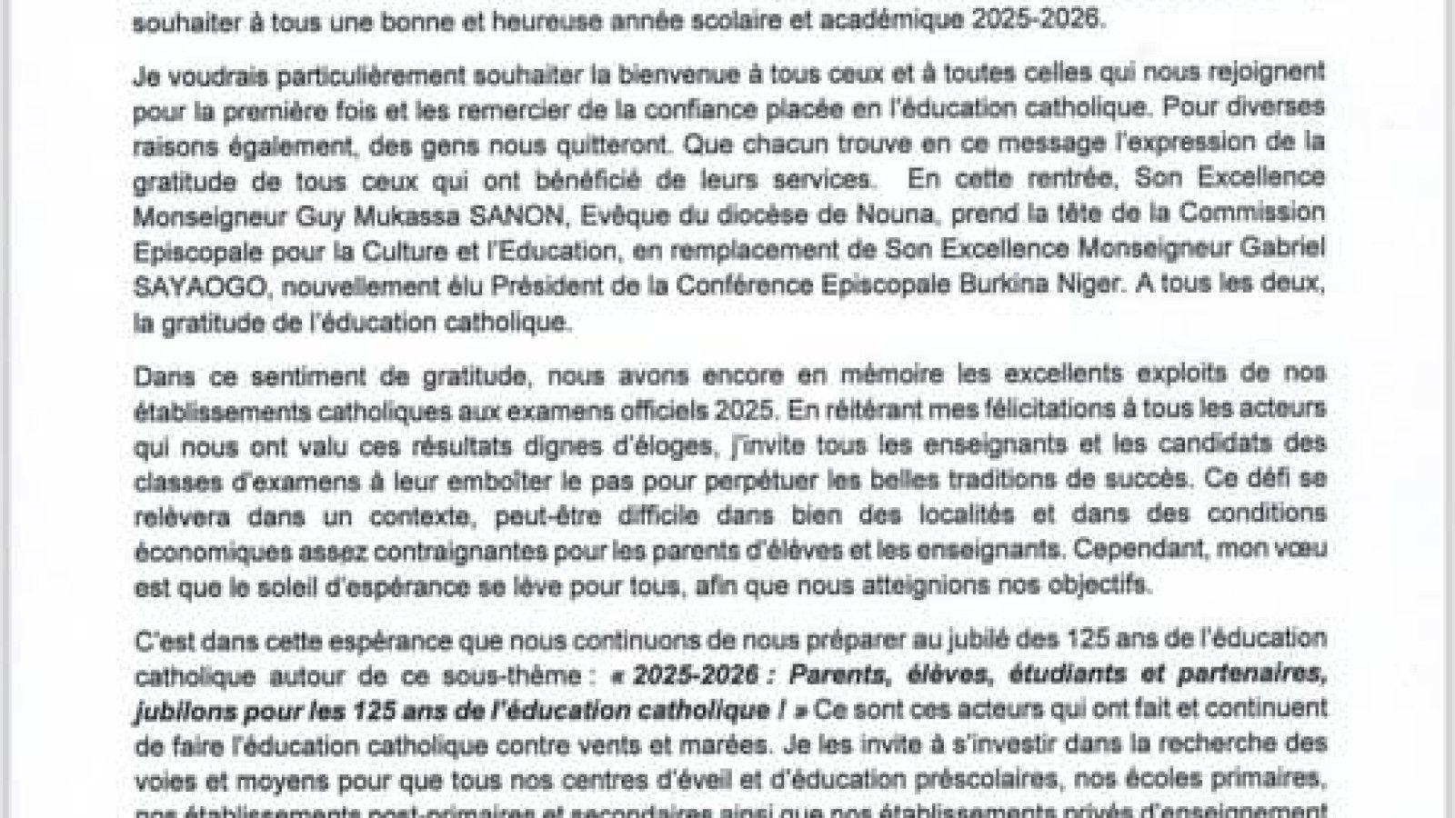 Monseñor Guy Mukassa Sanon lidera la Comisión Episcopal de Educación
