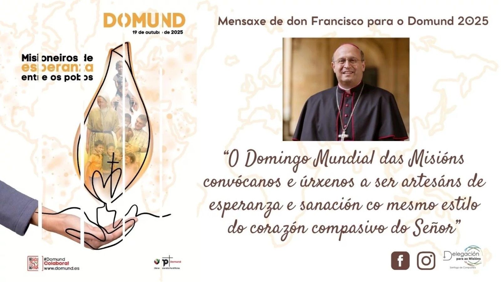 El arzobispo de Santiago anima a ser misioneros de esperanza en el Domund