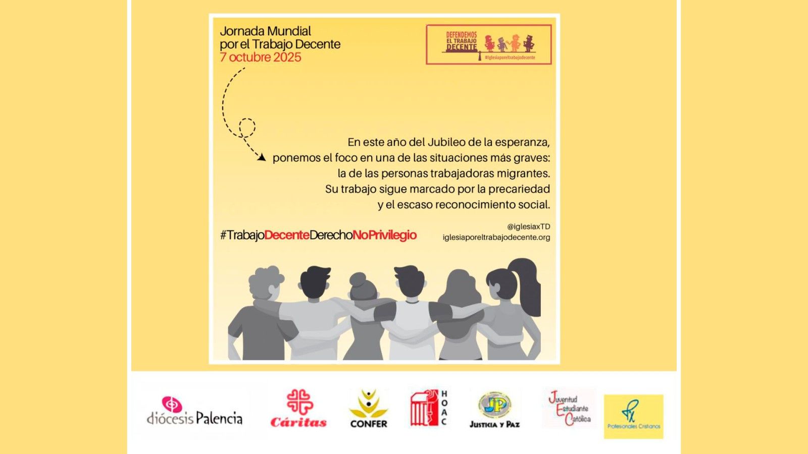 La Diócesis organiza una vigilia por el trabajo decente en San Agustín