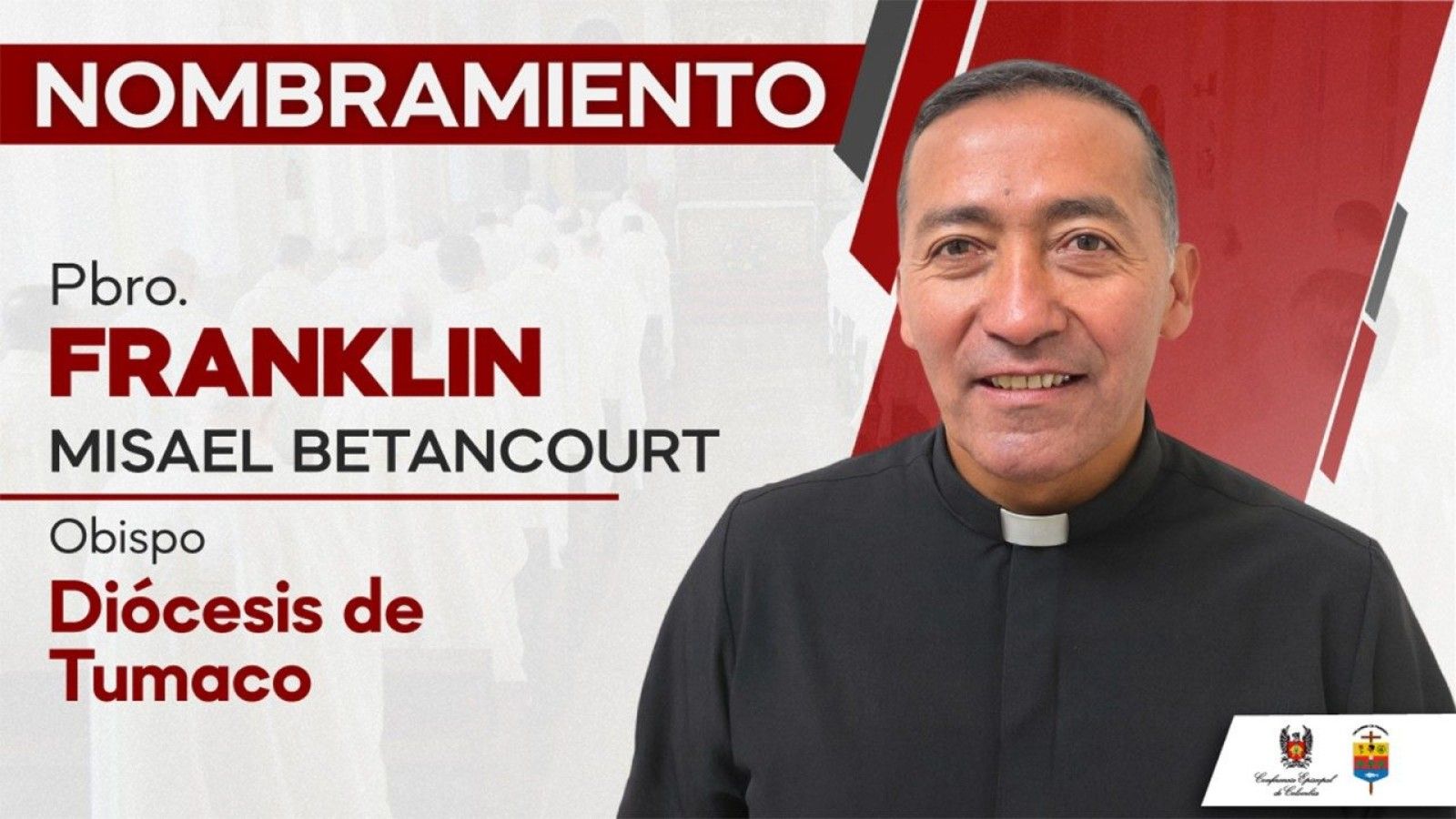 El Papa nombra a Franklin Betancourt como obispo de Tumaco