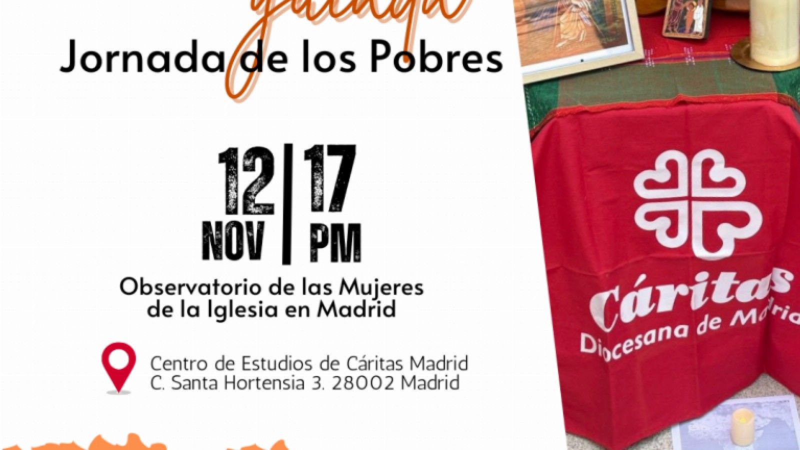 El Centro de Iniciativas Sociales de Cáritas Madrid acogerá un encuentro de oración