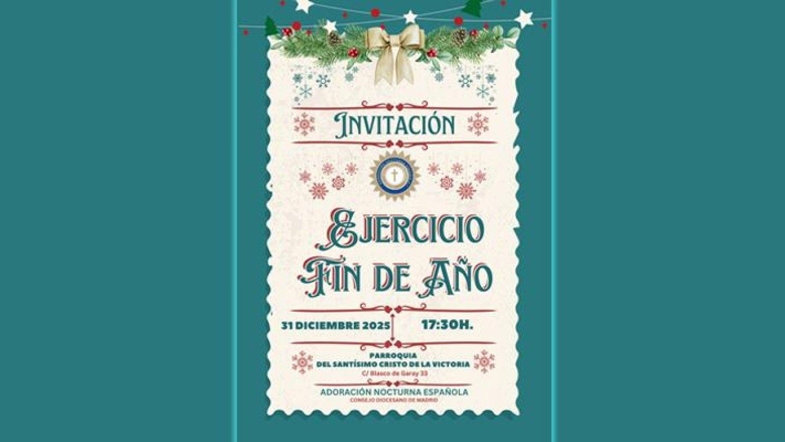 La Adoración Nocturna celebrará su ejercicio de fin de año en Madrid