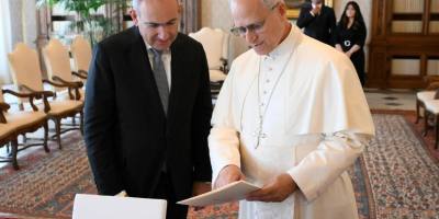 el-papa-leon-xiv-recibe-a-nikol-pashinyan-en-el-vaticano