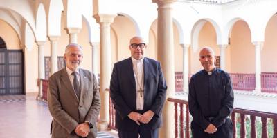 el-obispo-de-malaga-se-reune-con-el-presidente-de-las-cofradias-de-semana-santa