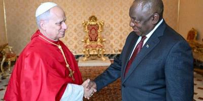 leon-xiv-y-ramaphosa-refuerzan-el-papel-reconciliador-de-la-iglesia-en-sudafrica