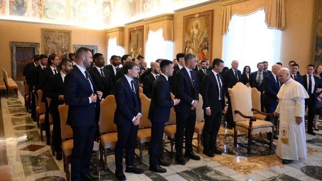 Papa León XIV recibe al Inter de Milán tras ganar el Scudetto