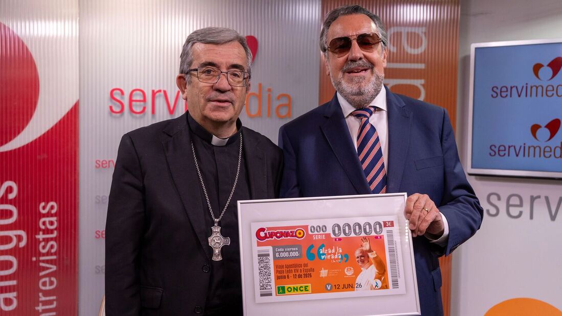 La ONCE dedica un cupón histórico a la primera visita del Papa León XIV a España