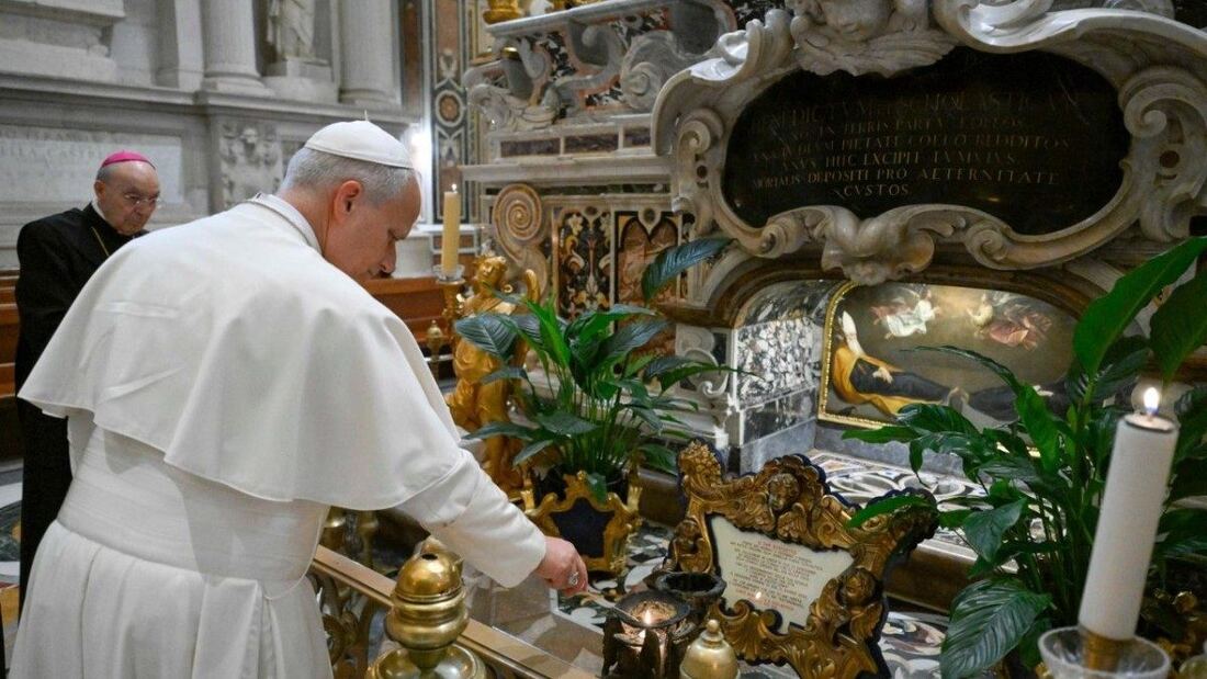 El Papa León XIV visita la Abadía de Montecassino en privado