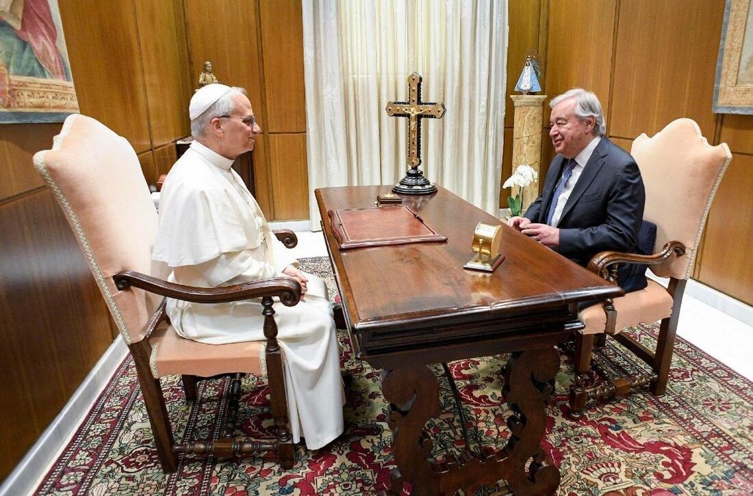 El Papa León XIV y António Guterres dialogan en el Vaticano sobre la paz mundial