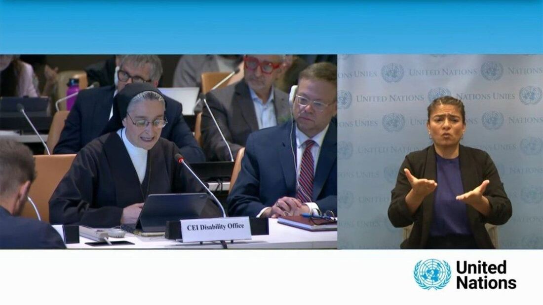 Sor Veronica Donatello destaca en la ONU la inclusión de personas con discapacidad