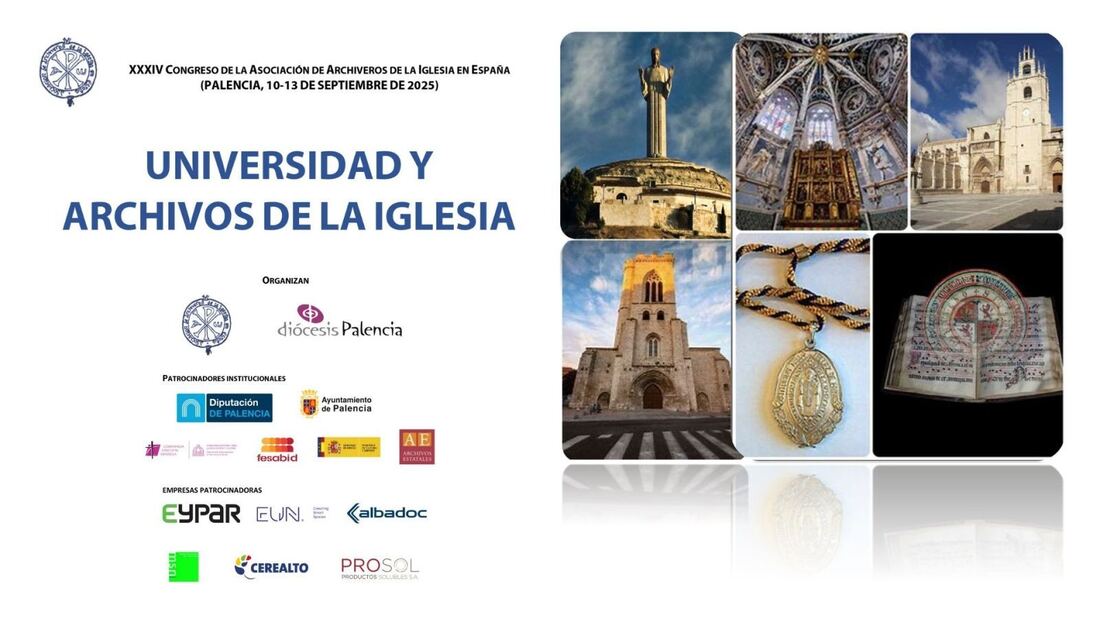 Palencia acogerá el XXXIV Congreso de Archiveros de la Iglesia en 2025


