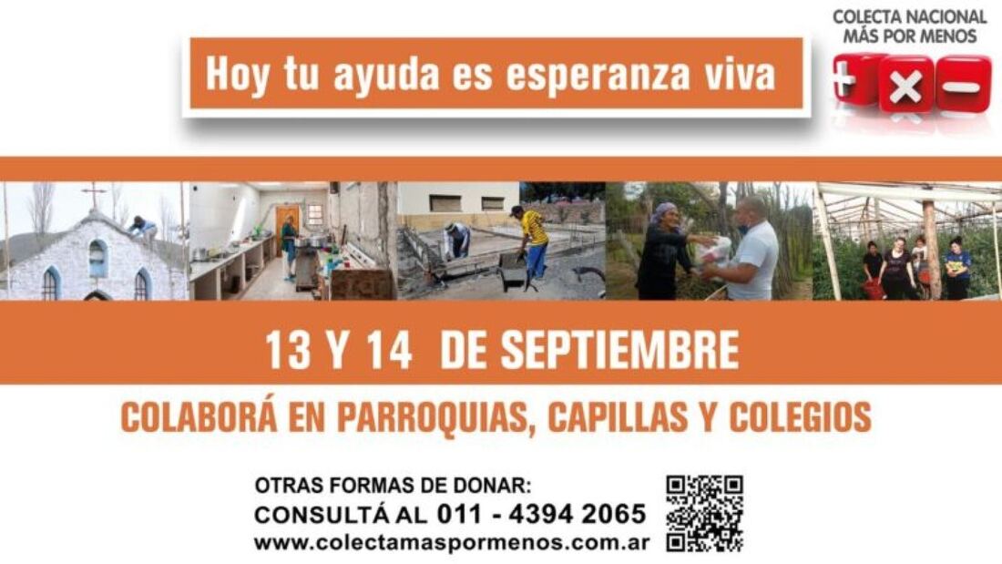 Argentina se prepara para la Colecta Nacional "Más por Menos" este fin de semana

