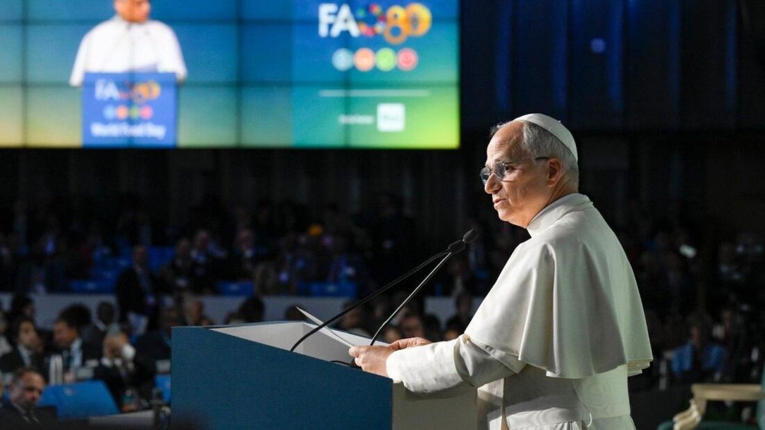 El Papa León XIV visita la FAO y llama a erradicar el hambre mundial