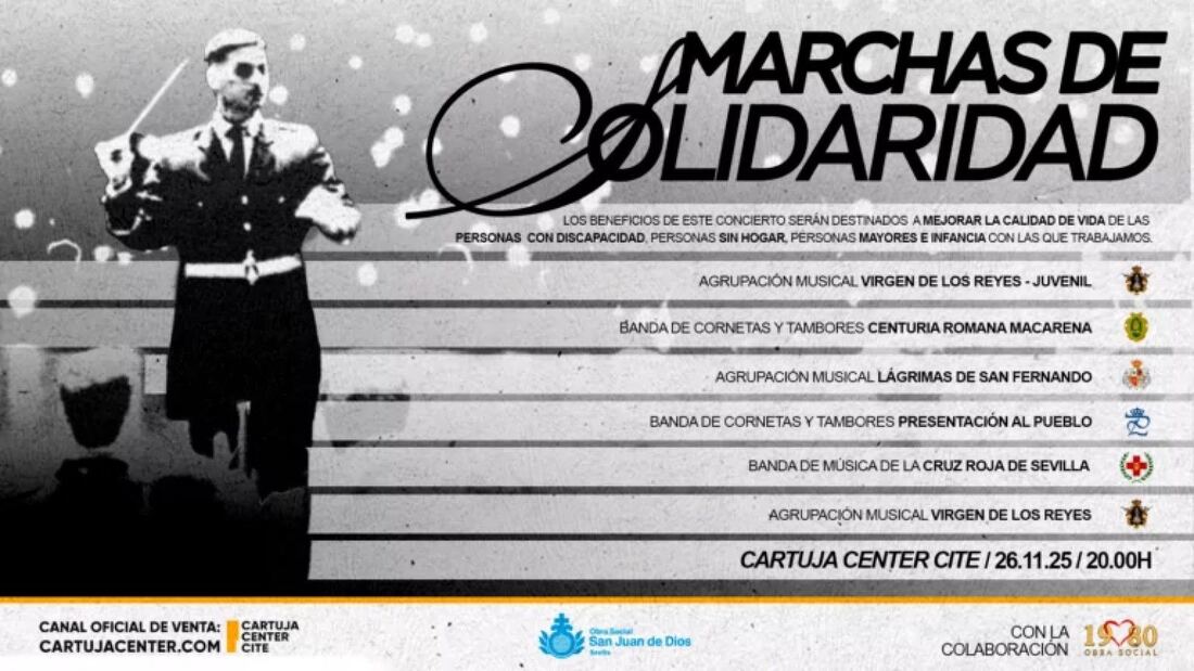 El Cartuja Center Cite acoge el concierto benéfico 'Marchas de Solidaridad' en Sevilla

