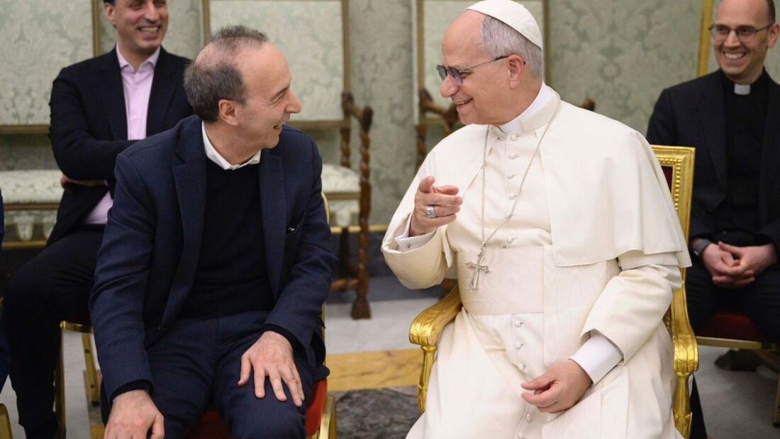 El Papa León XIV recibe a Roberto Benigni en el Vaticano

