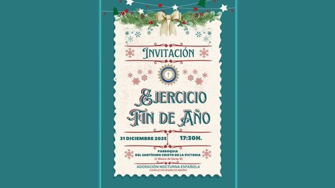 La Adoración Nocturna celebrará su ejercicio de fin de año en Madrid